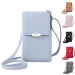 LZSXDWXY Womens Crossbody Phone Bag Leather Coin Cell Phone Wallet Mini Mobile Purse Shoulder with Strap and Card Slots