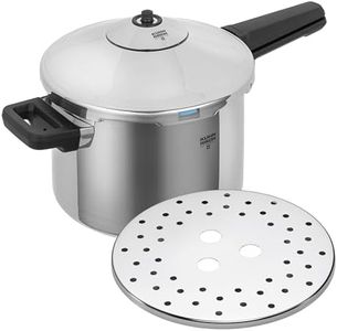 Kuhn Rikon Duromatic Stainless-Steel Saucepan Pressure Cooker - 7.4-Qt, Silver