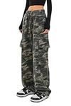 SESERAGI Camo Cargo Pants Women Cam