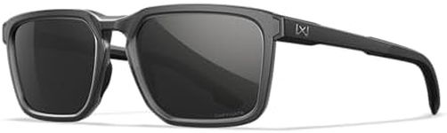 Wiley X WX Zulu Sunglasses Safety Glasses for Men & Women Shatterproof UV Eye Protection for Combat, Shooting Captivate Polarized Black Mirror Lenses Translucent Matte Black Frames ANSI Z87