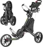 EASEGO Golf Push Cart 3 Wheel : Golf Bag Cart Foldable with Phone Holder/Cup/Umbrella Holder Compact Golf Pull Carts Quick Fold Golf Caddy Push Carts with Large Wheelbase for Different Terrain(Black)