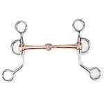 Red Copper Mouth Stainless Steel All Purpose Ring Horse Snaffle Copper Roller Snaffle Bit