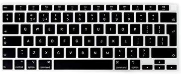 HRH English Keyboard Cover Skin,Silicone Keyboard Cover Protector for MacBook Air 13 inch A2179 2020 Released with Touch ID&Retina Display EU Version Protective Skin(for 2020 Air 13)