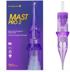 Mast Pro2 Tattoo Needles Cartridges, Pro Needles Pins for Super Aritsts, 20 Count, Disposable Round Liner Tight 0809RLT