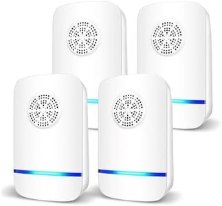 Répulsif Ultrasonique pour Souris 4 Pack,Anti-Rats,Silencieux,Non-Toxique, Efficace Contre Les Souris et Les Rats, sans Radiation Répulsif à Ultrasons Anti Rongeurs