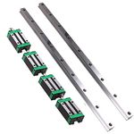 SBRRAIL Linear Rail 2PCS HGR20 800mm Linear Guide Rail HGH20 Linear Slide Rail + 4PCS HGH20CA Carriage Slider Block CNC Kit for DIY CNC Routers Lathes Mills