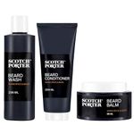 Scotch Porter Beard Wash & Conditioner Bundle – Cleanse, Moisturize, Hydrate & Soften Coarse, Dry Beard Hair while Encouraging Growth for a Fuller, Healthier-Looking Beard