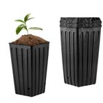 30pcs 7.9" Tall Plastic Nursery Pots,Deep Plant Seedling Treepots Tall Flower Plant Container Starting Pots with Draingle Holes for Plants Fruit Flower