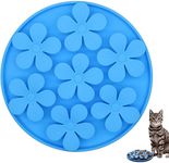 Foodie Puppies Round Silicone Slow Feeding and Licking Mat for Cats and Puppies - (Flower Food Mat) I Food-Grade Silicone Treat Mat, Dry and Wet Food Mat | Slow Feeder Bowl, Dog Cat Puzzle Toy