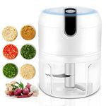 Mini Food Chopper Electric -Baby Blender,USB Charging Portable Vegetable Chopper Shredder with 3 Sharp Blades Grinder,Suitable for Onions Garlic Peppers Carrots Fruits,Kitchen Gadget