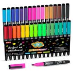 Shuttle Art Dry Erase Markers, 32 Pack 16 Colors Magnetic Whiteboard Markers with Erase,Fine Point Dry Erase Markers Perfect For Writing on Whiteboards, Dry-Erase Boards,Mirrors for School Office Home