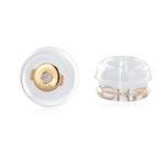 Real Gold Earring Backs Hypoallergenic Soft Clear Silicone Earrings Backings Replacements Secure Safety for Studs