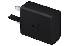 Samsung Galaxy Official 45W Super Fast Charger 2.0 (with USB-C to C Data Cable), Black