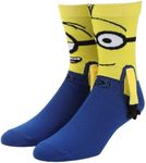 Bioworld Minions 3D Character Adult Casual Crew Socks