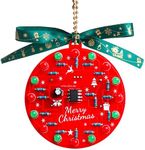 Beginner Learn to Solder Fun Kit : LED Christmas Tree Decoration Soldering Kit Red and Green LEDs Blinking （2 Sets）