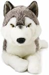 Ice King Bear Lifelike Siberian Wolf Stuffed Animal - Plush Toy - 16 Inches Length