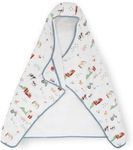 Little Unicorn Large Cotton Hooded Towel – 100% Cotton – 42” Tall x 47” Wide – Printed Pockets – Absorbent & Plush Feel – for 2-5 Year Olds - Machine Washable – Playful Designs – Unisex (Farmyard)