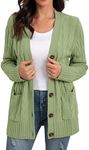 GRECERELLE Women's Loose Sweater, Light Green, X-Large