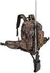 Allen Company Terrain Twin Mesa Black/Mossy Oak Hunting Backpack/Daypack, with Firearm/Bow Carrying System, 14 L x 5 w x 20 H inches, 1400 cu.in. (30 liters), Mossy Oak Break-Up Country Camo One Size