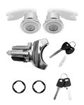 Ignition Switch Lock Cylinder W/2 keys 2 Door Lock Cylinders W/2 keys Fit for Ford F150/250/350 Bronco E150/250/350 1992-1995 Ranger