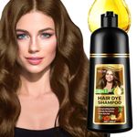 Hair Color Shampoo for Gray Hair, Hair Dye Shampoo–Colors Hair in Minutes, Long-Lasting Color, 3-In-1 Shampoo for Color Treated Hair, Natural Herbal Ingredients Nourish Your Hair (Brown)