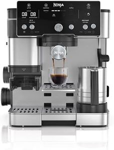 Ninja Luxe Café Essential Series, Espresso Machine and Drip Coffee Maker, Integrated Grinder, Assisted Tamper, Hands-Free Frother, for Cappuccinos and Lattes, Dairy or Non-Dairy. ES501C