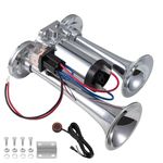 Loud Air Horn for Truck 150db 12V, BANHAO Super Loud Dual Trumpet Truck Air Horn with Compressor