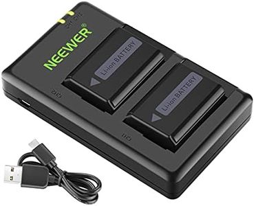 Neewer NP-FW50 Camera Battery Charger Set Compatible with Sony ZV-E10, A7, A7R, A7RII, A7II, A7SII, A7S, a3000, a5000, a6000, a6300, a6400, a6500, RX10 Series(2-Pack, Micro USB Port, 1100mAh)