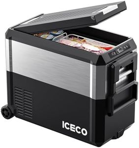 ICECO JP50 Pro Portable Refrigerator,12Volt Car Fridge Freezer, Compact Refrigerator with Secop Compressor, for Outdoor, Camping 51.7 Quart, -4℉～68℉, DC 12/24V, AC 110/240V, Multi-directional Lid