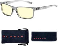 Gunnar Gaming and Computer Eyewear | Vertex, Smoke frame, Lens Tint: Amber (Blocks 65% Blue Light & 100% UV Light) | Blue Light Blocking Glasses | Patented lens | Reduce eye strain & dryness