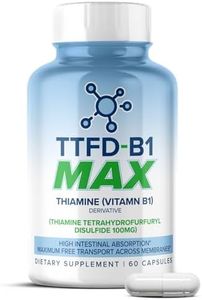 TTFD Thiamine B1 Supplement 60Capsules Made in USA- Thiamine TTFD Vitamin B1 MAX, High-Potency Supplement for Energy & Focus, Supports Healthy Nerve Function & Overall Wellness by MaxLife Naturals