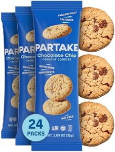 Gluten Free Partake Crunchy Chocolate Chip Cookies - Vegan - Free From the Top 9 Allergens Including Dairy, Wheat, Soy, Eggs, & Peanuts - Safe School & Office Snack (24 Packs, 1.09 oz)