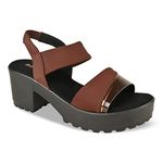 ROCIA By Regal Brown Women High Lycra Platform Sandals