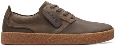 Clarks Men's Streethilllace Trainers, Dark Olive Lea, 13 US