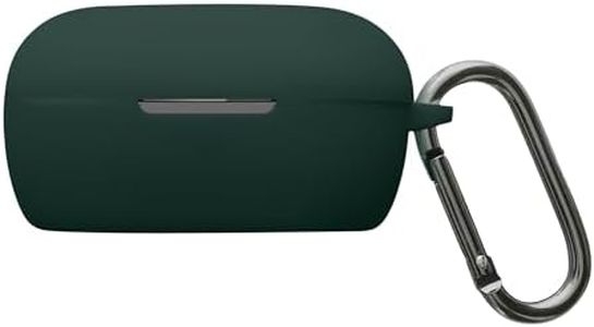 kwmobile Custodia Caricatore Compatibile con Bose QuietComfort Earbuds - Cover Silicone verde scuro - Rivestimento Gommato Protezione con Gancio