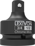 LEXIVON 3/4-Inch Impact Socket Adapter, 3/4" Female x 1/2" Male Reducer | Chrome-Molybdenum Alloy Steel = Fully Impact Rated (LX-402)