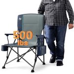 TIMBER RIDGE Oversized Folding Camping Chair Heavy Duty for Adults Support up to 400lbs with Cup Holder, Side Pocket