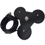 Magnet Mount Antenna SO239 Heavy Duty Tri-Magnet Base with 5M PL259 RG58 Cable for Mobile Radio