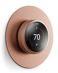 elago Wall Plate Cover Compatible with Google Nest Learning Thermostat 3rd, 2nd, 1st, Nest Thermostat E (Copper) - Exact Color Match with Nest, Fingerprint Resistant, Durable Aluminum, Non Plastic