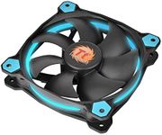 Thermaltake Riing 12 Series High Static Pressure 120mm Circular LED Ring Case/Radiator Fan with Anti-Vibration Mounting System Cooling CL-F038-PL12BU-A Blue