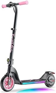 FanttikRide C10 Pro Electric Scooter for Kids 8-12, Adjustable Handlebar Height for Riders 3.9-5.2 ft, 132 lbs, Up to 50 mins Continuous Time, 6.5 Miles Range, 3 Speed Mode 5/8/10 MPH, Pink