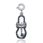 FOURSEVEN Jewellery 925 Sterling Silver Kolhapuri Chappal Charm Pendant, Fits in Bracelets, Chains and Necklace | Gift for Men Women