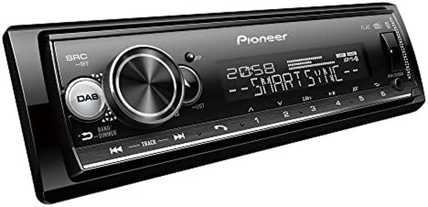 Pioneer MVH-S520DAB-AN inklusive DAB-Antenne, 1-DIN-Autoradio mit DAB+, rot, deutsche Menüführung, Bluetooth, US, AUX-Eingang, iPod/iPhone-Direktsteuerung, Freisprecheinrichtung, Smart Sync