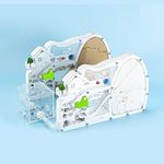 ELNMLHT 2PCS Ant Farm Castle with Connecting Tubes and Forage Box, Sand Ant Colony Observation Kit, Ant Viewing Habitat Science Kit, Educational & Learning Science Kit for Kids, Adults, Student