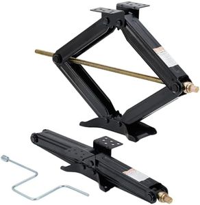 Festisoul RV Scissor Jacks 2 Pack, 7500 lbs Capacity Heavy Duty Stabilizer Jacks for Travel Trailer, Camper and RV Leveling, 24 Inch Height Adjustable Steel with Crank Handle