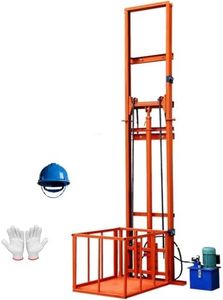 SJVKIGHU Hydraulic Cargo Lift - 2200 LBS Capacity, 33FT Lifting Height | Heavy Duty Industrial Elevator for Warehouse Workshop Material Handling,Easy-Operation Hydraulic Lift Equipment