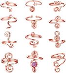 HAIAISO 12PCS Adjustable Toe Rings for Women Gold Silver Open African Toe Rings Summer Beach Foot Jewelry Set