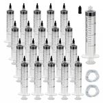 20 Pack 30ml Plastic Syringes with Tube, Luer Lock Syringes with Cap Individually Sealed Pack Measurement and Dispensing Tools for Science Labs Liquid Refilling Craft Pet (30ml)