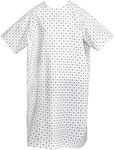 Talvania Unisex Patient Gown Hospital Medical Gowns, Back Ties, Fits Up to XXL White