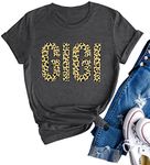 Mimi Shirts for Women Leopard Print Mimi Graphic Tees Shirts Grandma Gift Casual Short Sleeve Tees Tops, Gigi-grey, Small